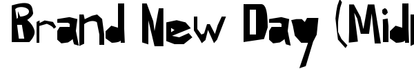 Brand New Day (Midnight) font preview